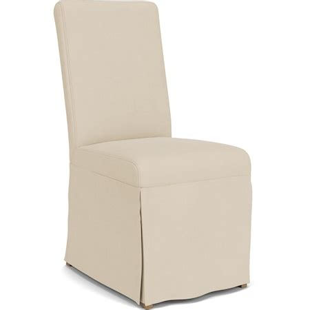 Transitional Upholstered Dining Chair with Skirted Base